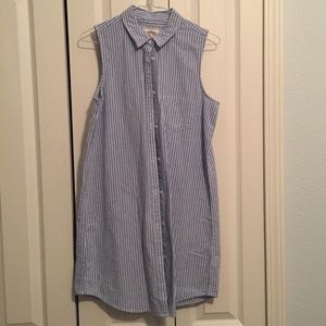 Long striped button up